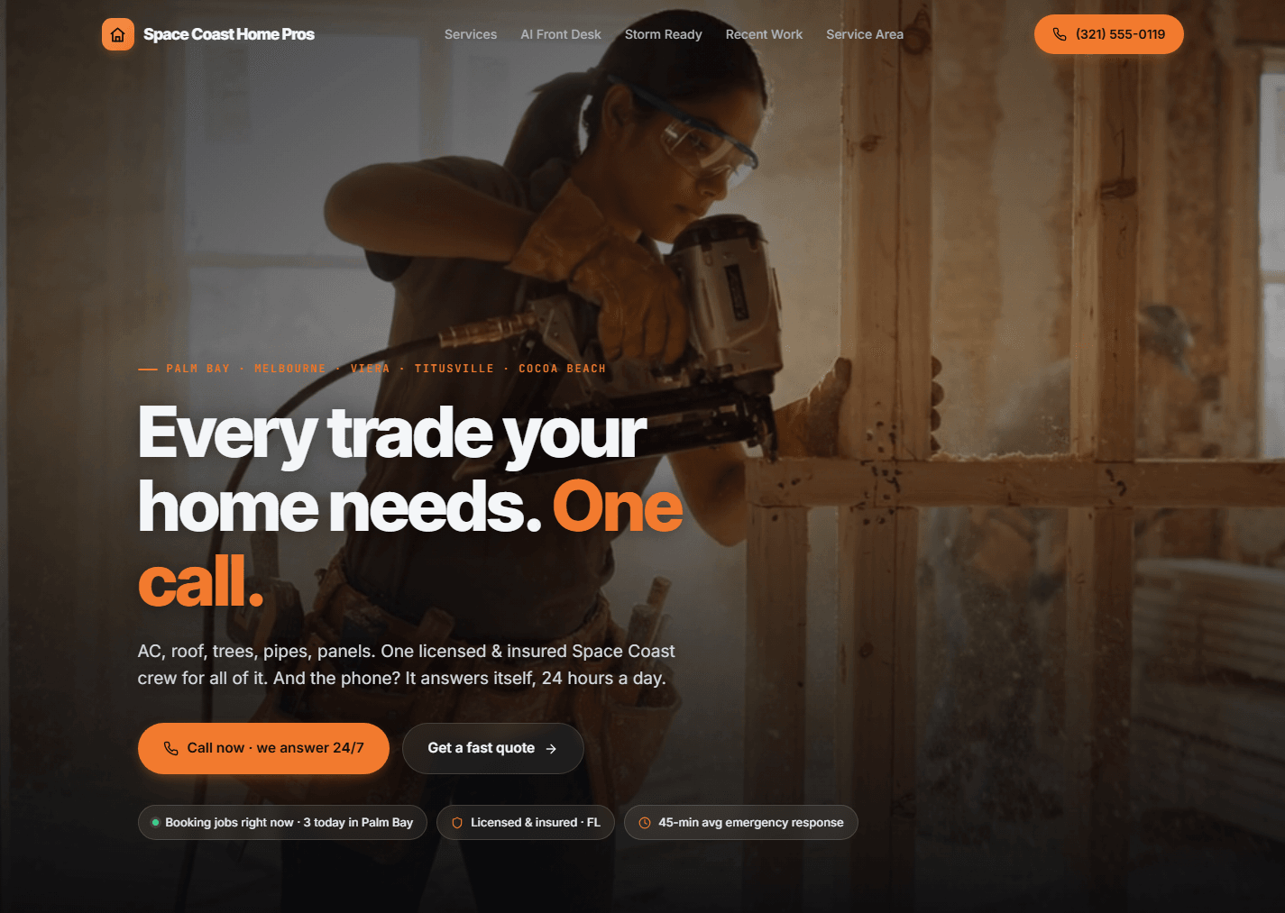 All trades site built from a Zenova kit