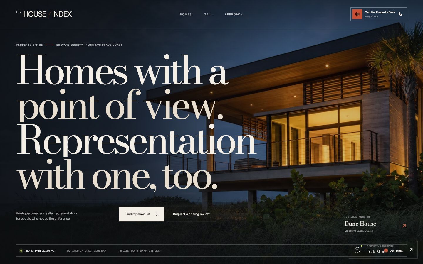 The House Index desktop experience
