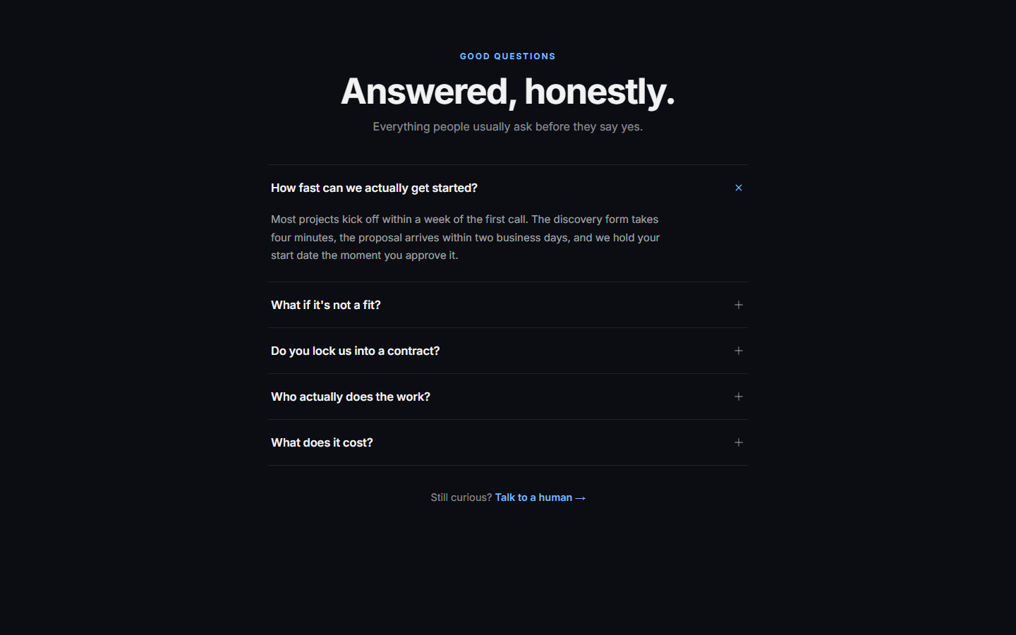 Answered, real preview screenshot