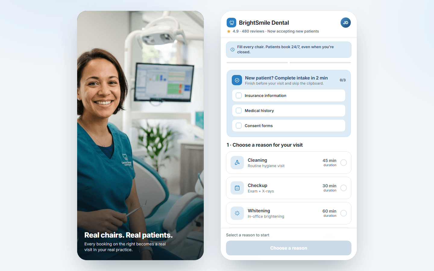 BrightSmile Dental, real preview screenshot