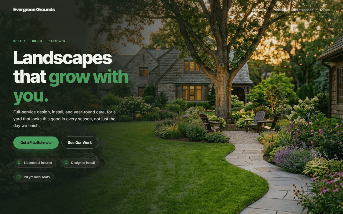 Evergreen Grounds, real preview screenshot