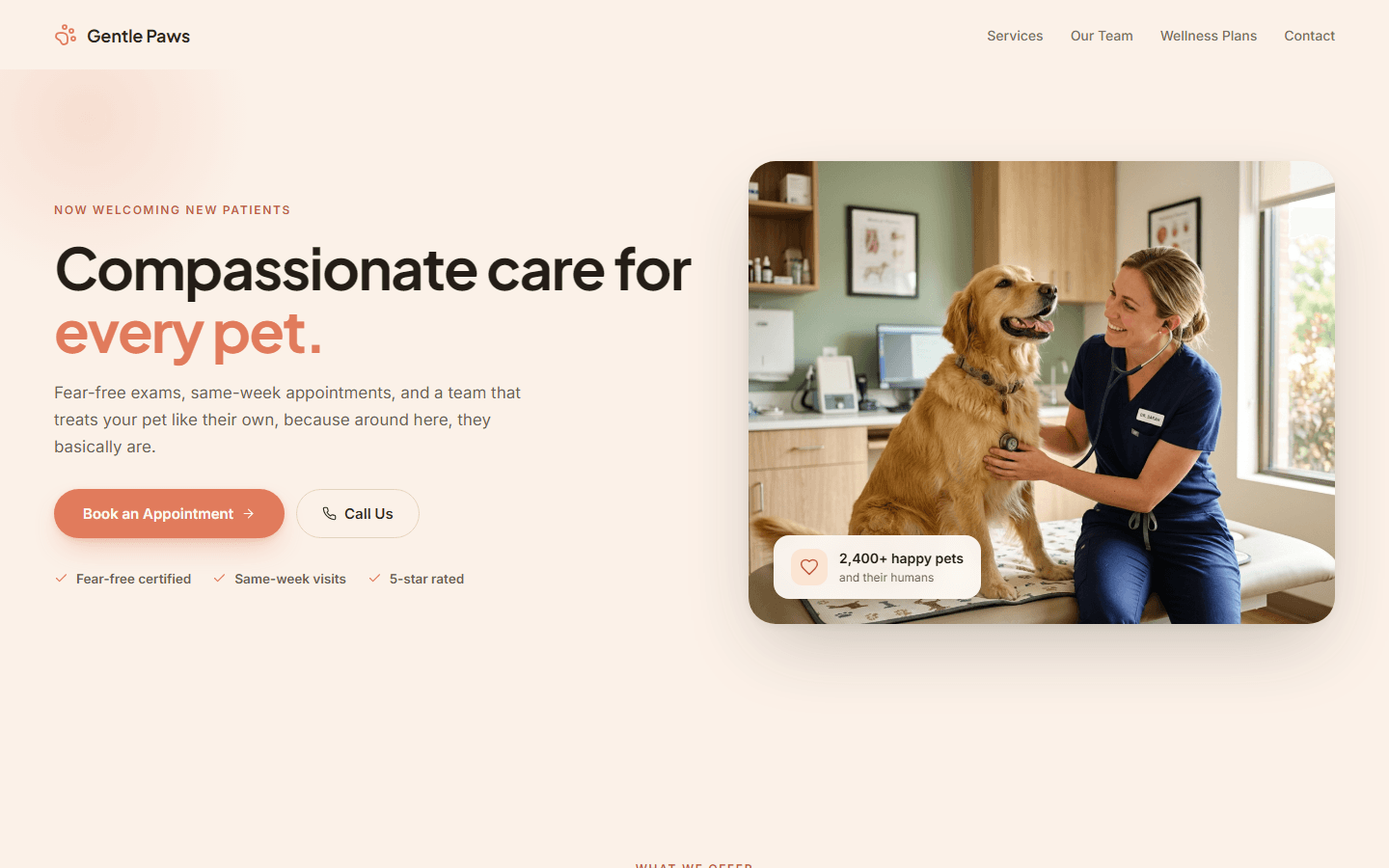 Gentle Paws Care, real preview screenshot