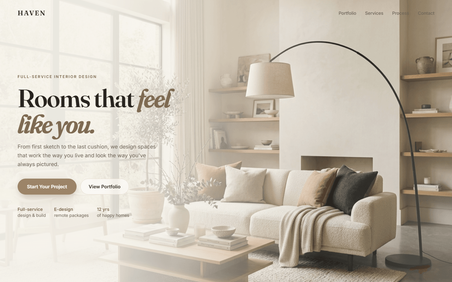 Haven Interiors, real preview screenshot