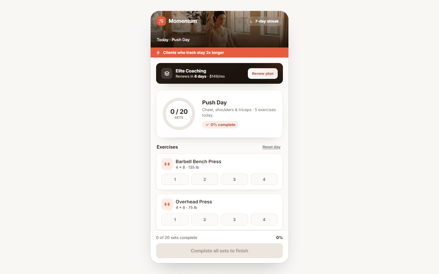 Momentum, real preview screenshot