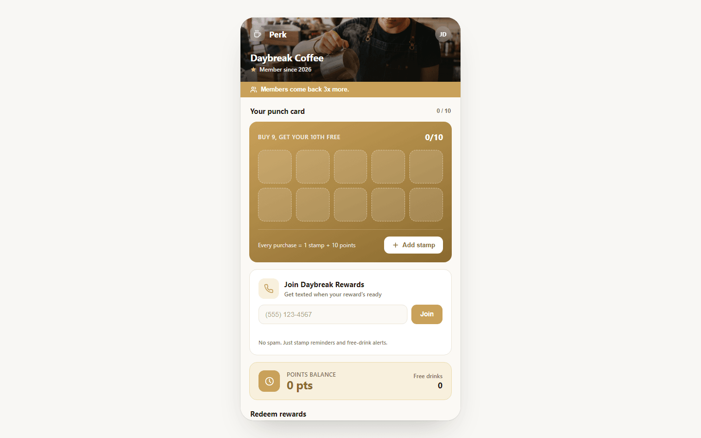 Perk, real preview screenshot