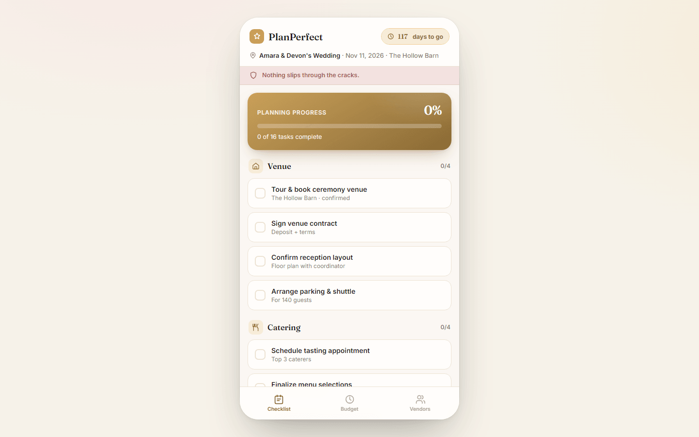 PlanPerfect, real preview screenshot