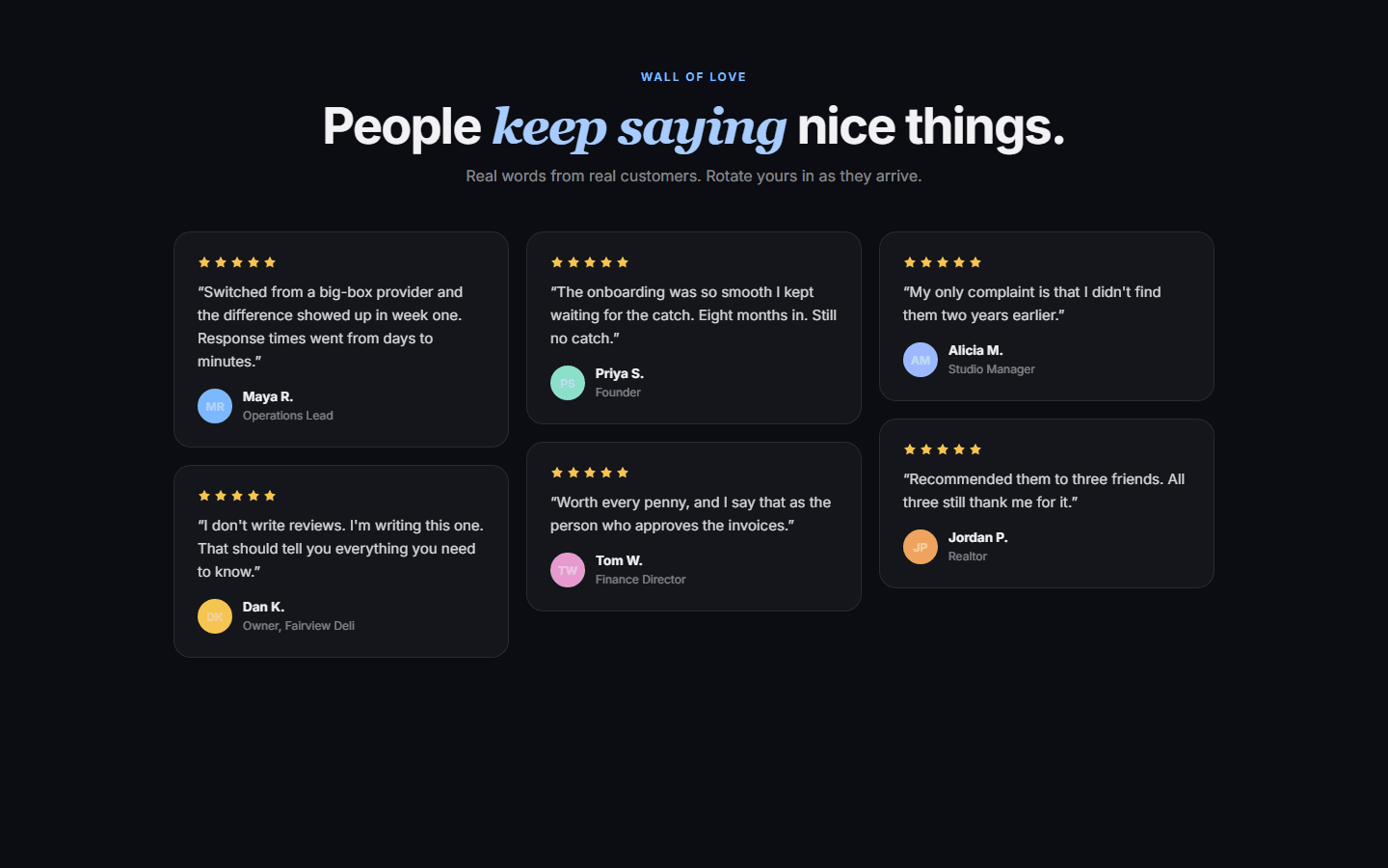 Wall of Love, real preview screenshot