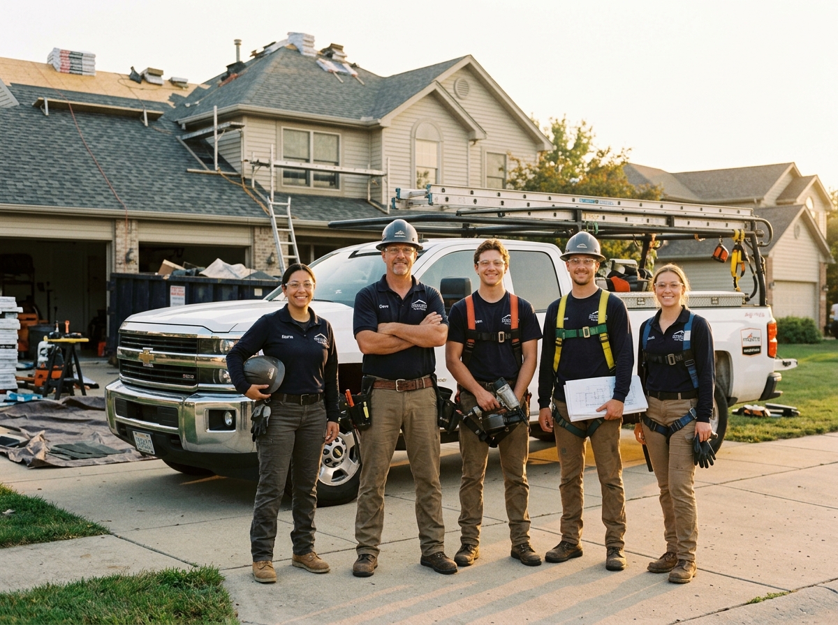 Remodeling crew on a job site