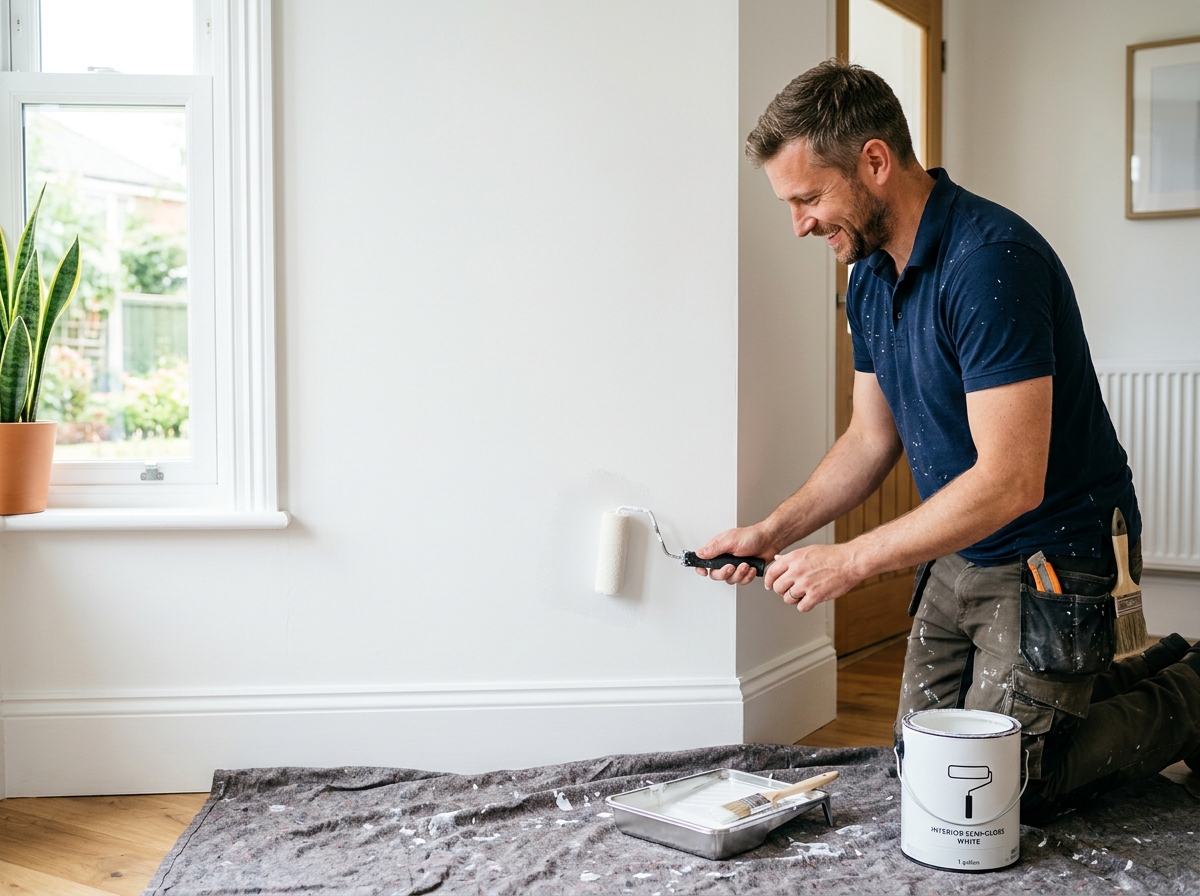 Hallway trim touch-up