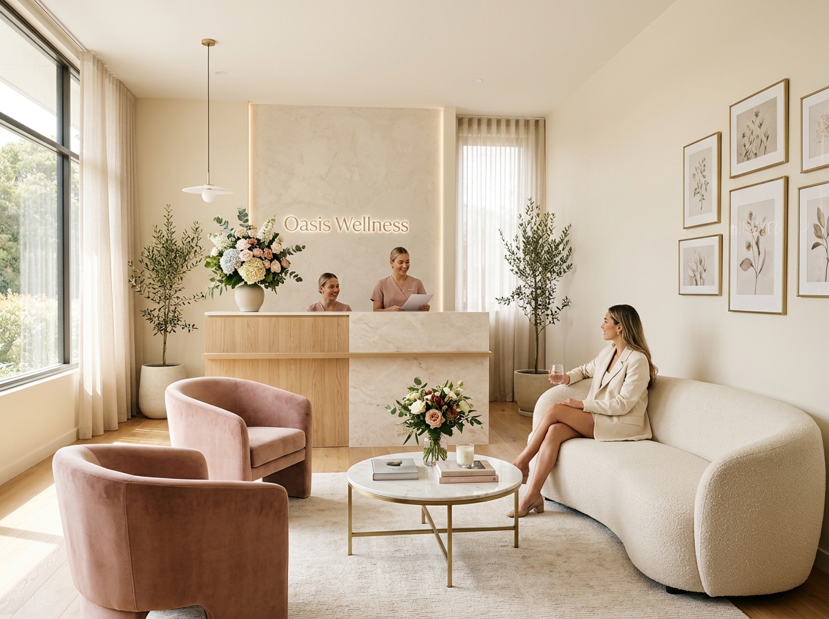 LUMÉ reception and waiting area