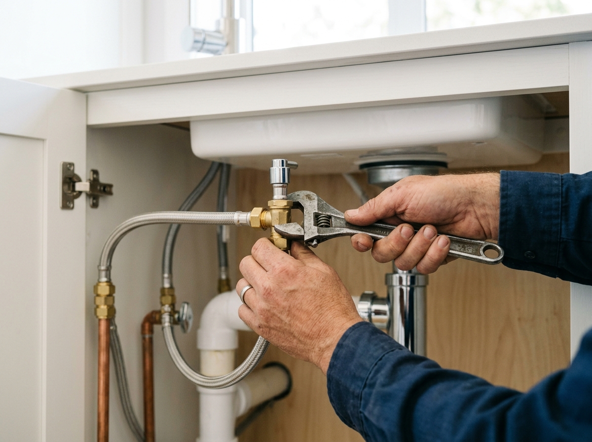 Kitchen pipe leak fix