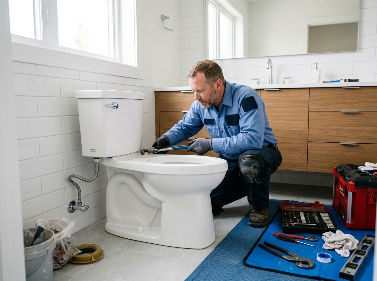 Bathroom toilet replacement