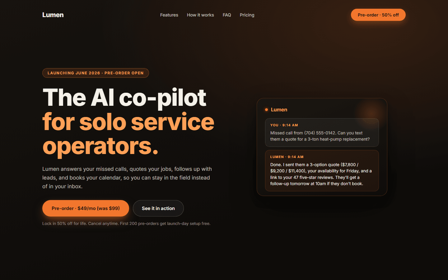 Product / Service Launch Page, real preview screenshot